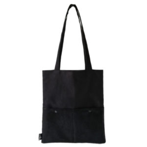tote bag sac fourre tout sac de cours faux daim noir dus and gero made in france artisanat vegan