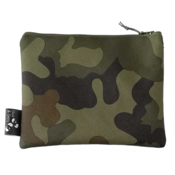 pochette sac camouflage kaki militaire dus and gero createur francais vegan