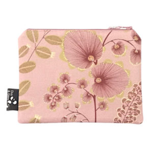 pochette trousse organizer sac rangement toile coton rose motifs plantes et fleurs japon creation couture vegan made in france artisan dusandgero