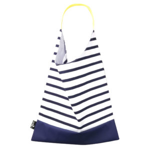 cabas sac triangle mariniere rayure bleu et blanc shopper bag shopping dus et gero marque sacs francaise fait main artisanat vegan