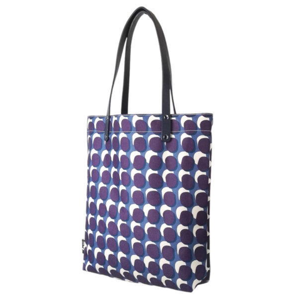 tote bag sac cabas impermeable toile nylon pois violet bleu beige made in france createur francais paris vincennes artisan local maroquinerie fashion pop sixties dus et gero