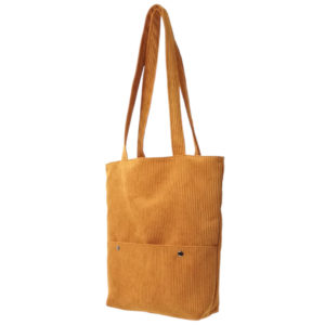 sac tote bag cabas cartable velours cotelé fait main en france artisan paris mode jaune curry moutarde