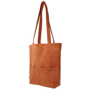 sac tote bag cabas cartable velours cotelé fait main en france artisan paris mode marron caramel orange